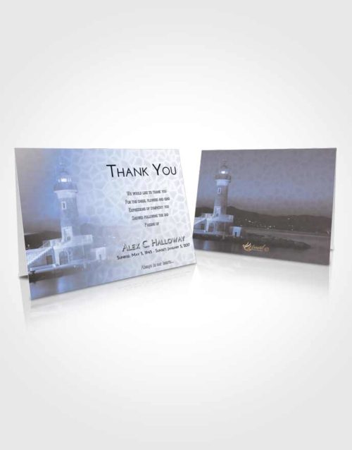 Funeral Thank You Card Template Coral Reef Lighthouse Majesty