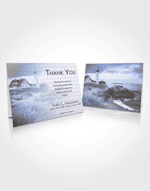 Funeral Thank You Card Template Coral Reef Lighthouse Secret