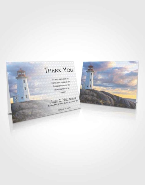 Funeral Thank You Card Template Early Lighthouse Safety