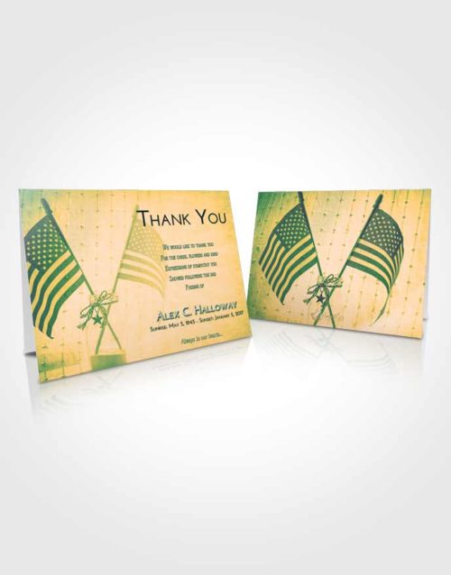 Funeral Thank You Card Template Emerald Serenity American Justice