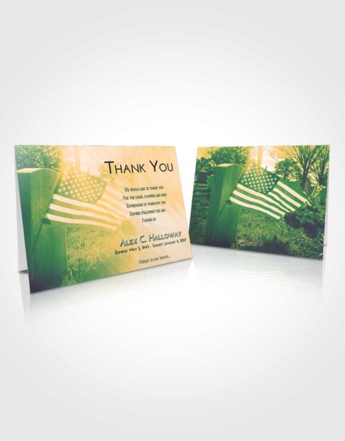 Funeral Thank You Card Template Emerald Serenity American Smile