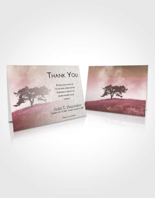 Funeral Thank You Card Template Emerald Sunrise Gentle Pasture