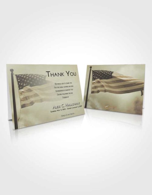 Funeral Thank You Card Template Evening American Honor