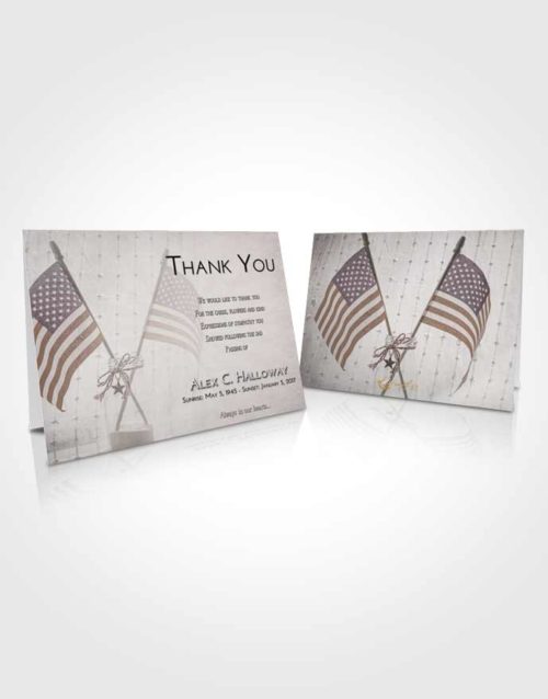 Funeral Thank You Card Template Evening American Justice