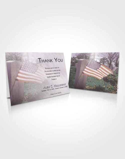 Funeral Thank You Card Template Evening American Smile