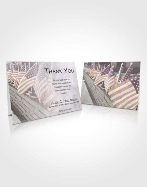 Funeral Thank You Card Template Evening American Victory