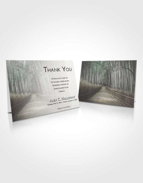 Funeral Thank You Card Template Evening Bamboo Forest