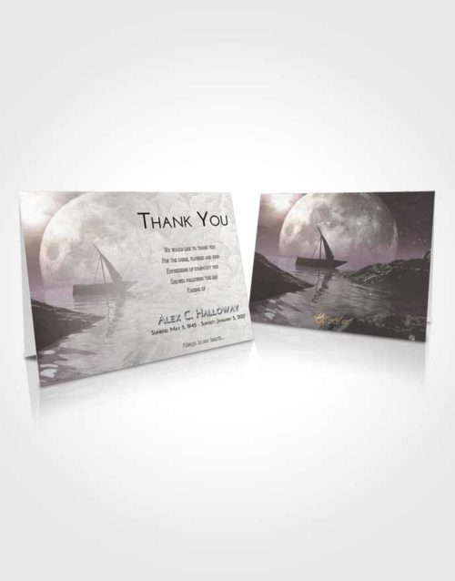 Funeral Thank You Card Template Evening Calm Waters