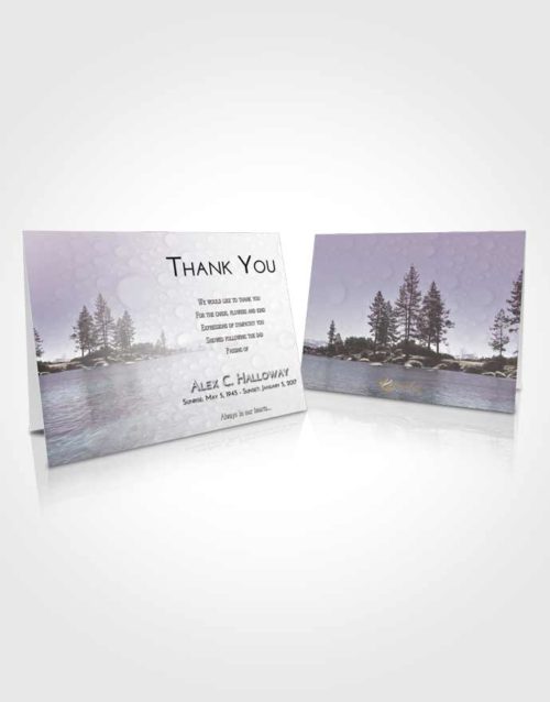 Funeral Thank You Card Template Evening Coral Waters