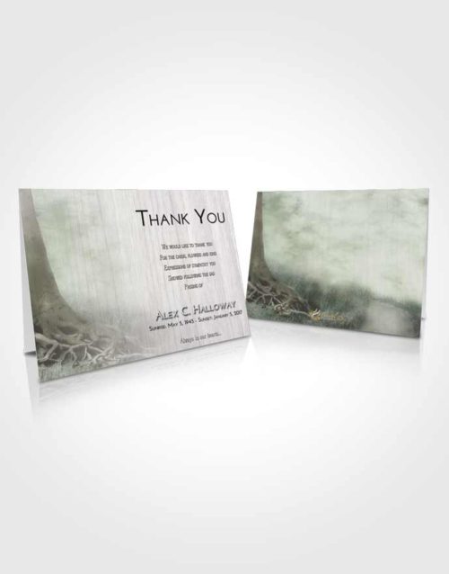 Funeral Thank You Card Template Evening Deep Roots