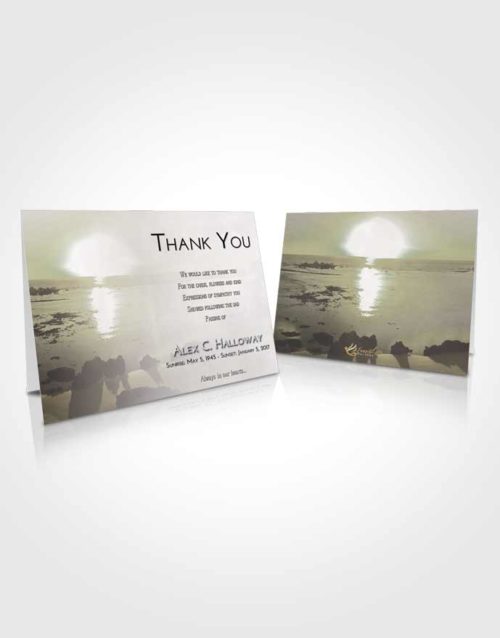 Funeral Thank You Card Template Evening Early Rise