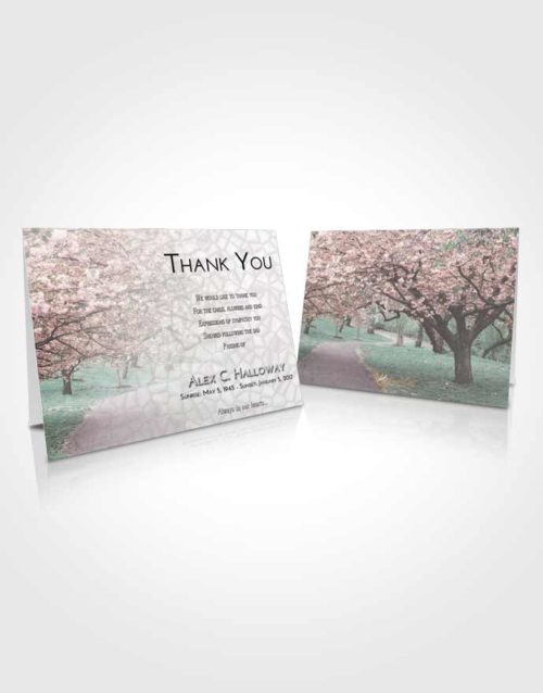 Funeral Thank You Card Template Evening Flowering Path