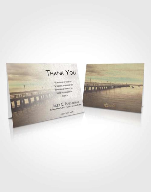Funeral Thank You Card Template Evening Lake Drive