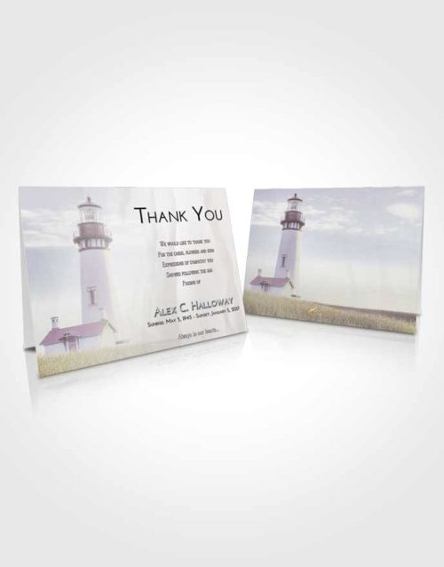 Funeral Thank You Card Template Evening Lighthouse Clarity