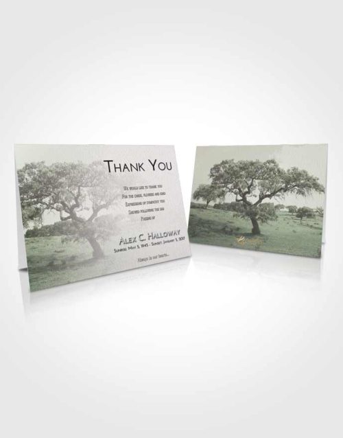 Funeral Thank You Card Template Evening Loving Leaves