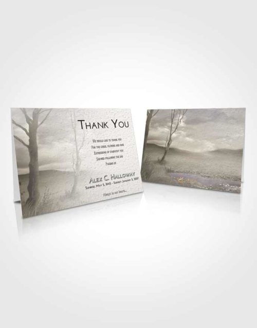 Funeral Thank You Card Template Evening Peaceful Fall