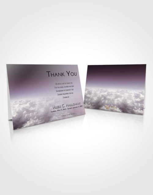 Funeral Thank You Card Template Evening Return to the Clouds