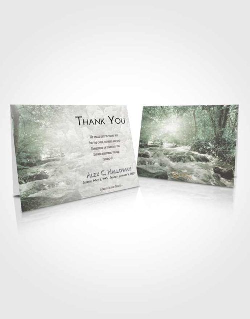 Funeral Thank You Card Template Evening Silver Stream