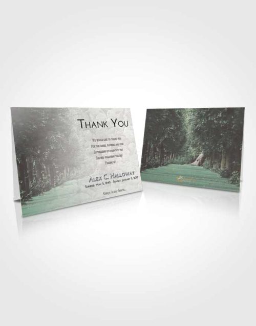 Funeral Thank You Card Template Evening Summer Forest