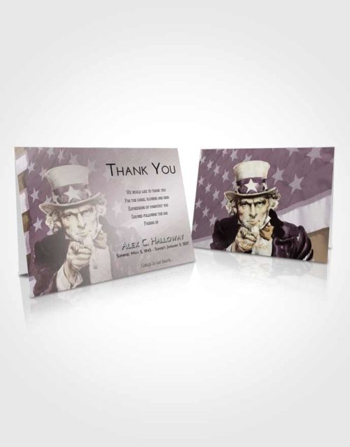 Funeral Thank You Card Template Evening Uncle Sam