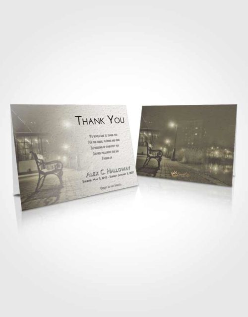 Funeral Thank You Card Template Evening Vintage Walk