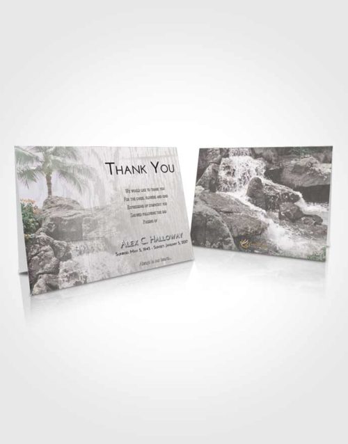 Funeral Thank You Card Template Evening Waterfall Masterpiece