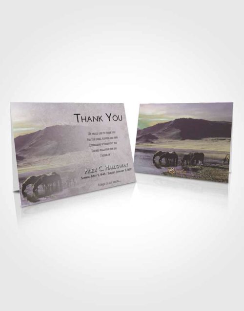 Funeral Thank You Card Template Evening Watering Hole