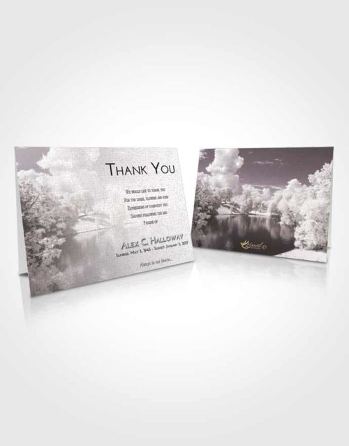 Funeral Thank You Card Template Evening White Winter Park