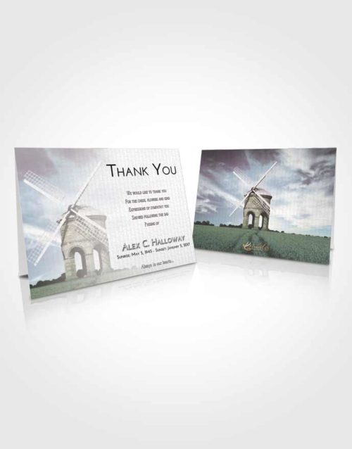 Funeral Thank You Card Template Evening Windmill of Honor