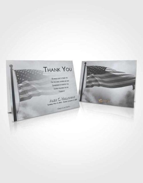Funeral Thank You Card Template Freedom American Honor