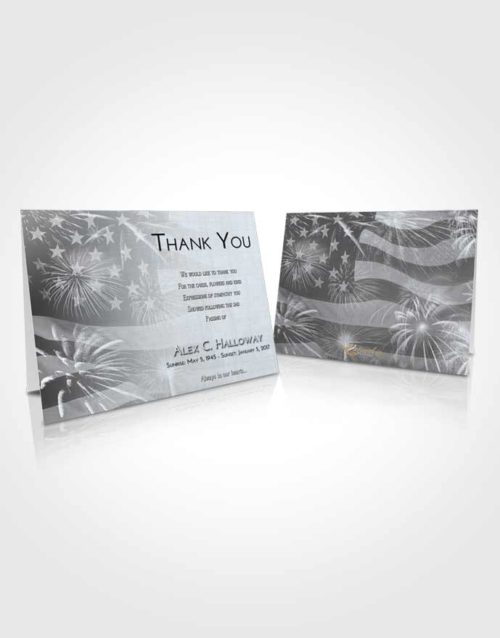 Funeral Thank You Card Template Freedom American Patriot
