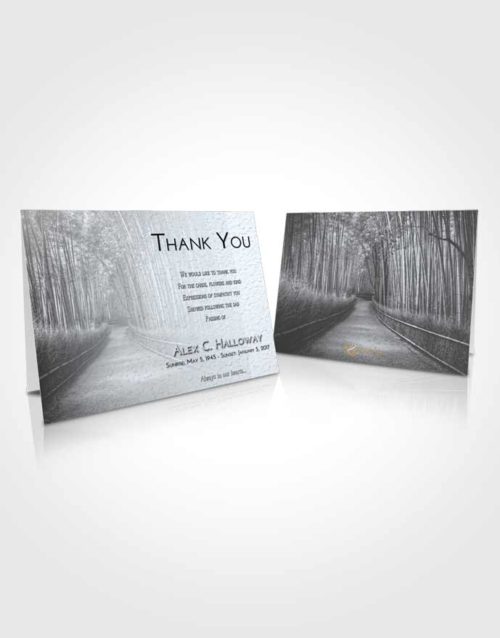 Funeral Thank You Card Template Freedom Bamboo Forest