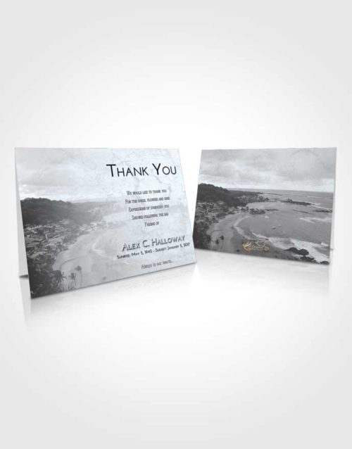 Funeral Thank You Card Template Freedom Beach Life