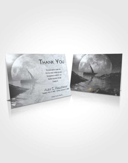 Funeral Thank You Card Template Freedom Calm Waters