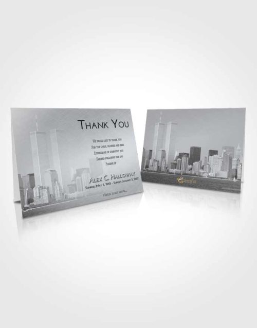 Funeral Thank You Card Template Freedom Cityscape