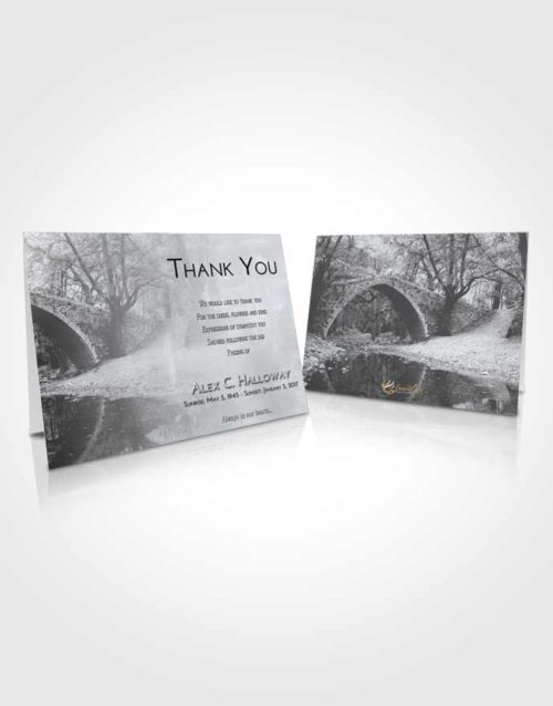 Funeral Thank You Card Template Freedom Forest Bridge