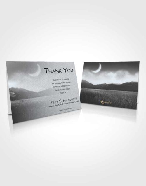 Funeral Thank You Card Template Freedom Graceful Mountains