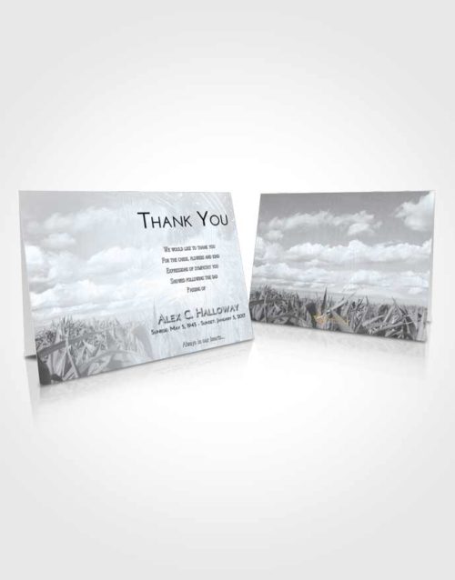 Funeral Thank You Card Template Freedom Grassland