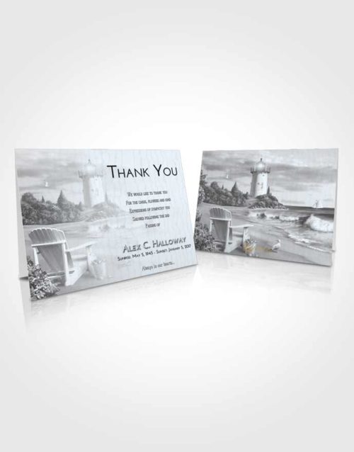 Funeral Thank You Card Template Freedom Lighthouse Laughter