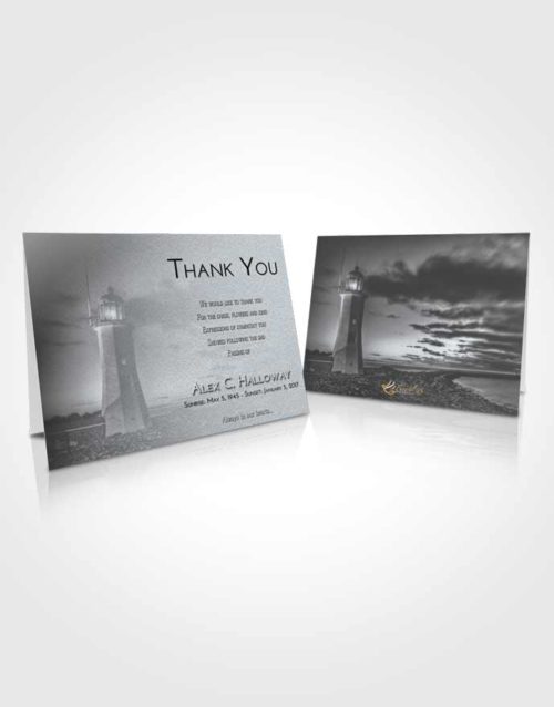 Funeral Thank You Card Template Freedom Lighthouse Magnificence