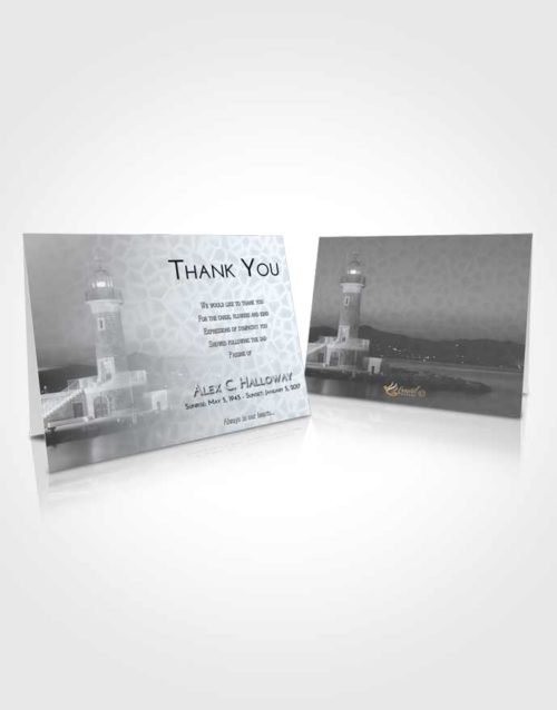 Funeral Thank You Card Template Freedom Lighthouse Majesty