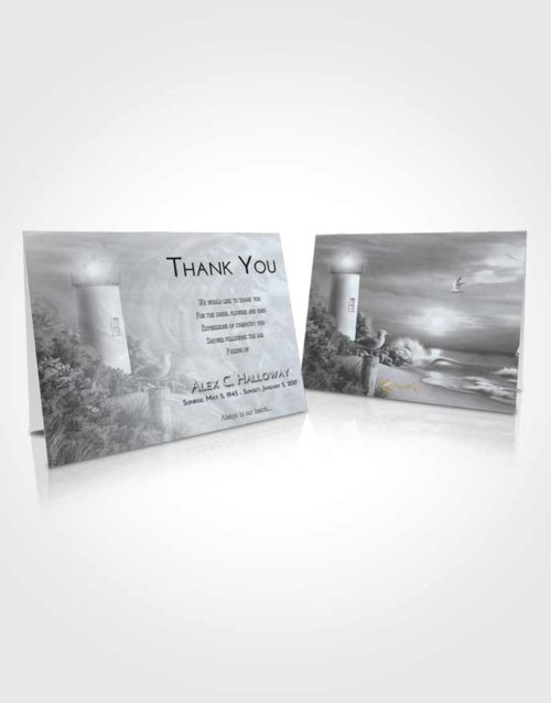 Funeral Thank You Card Template Freedom Lighthouse Mystery