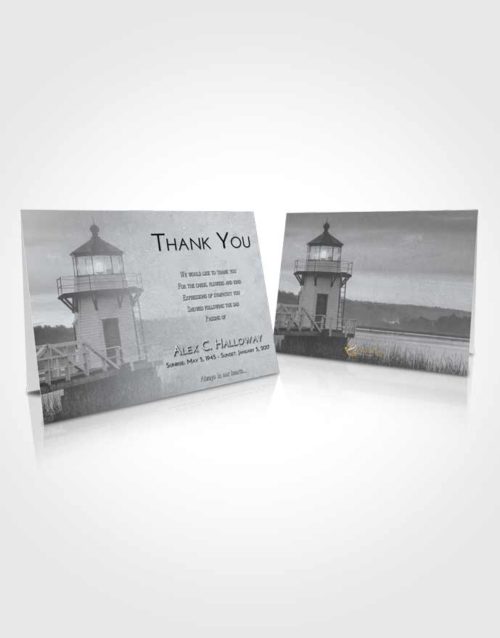 Funeral Thank You Card Template Freedom Lighthouse Surprise