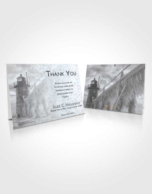 Funeral Thank You Card Template Freedom Lighthouse Tranquility