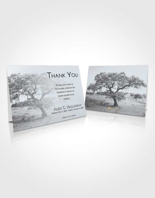 Funeral Thank You Card Template Freedom Loving Leaves