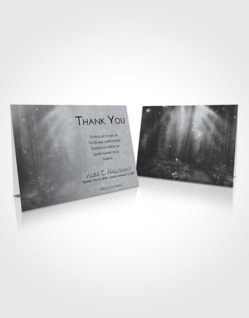 Funeral Thank You Card Template Freedom Magical Forest