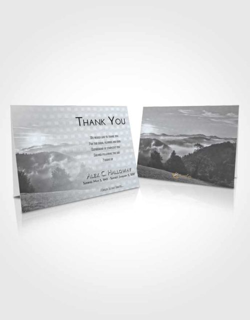 Funeral Thank You Card Template Freedom Misty Forest