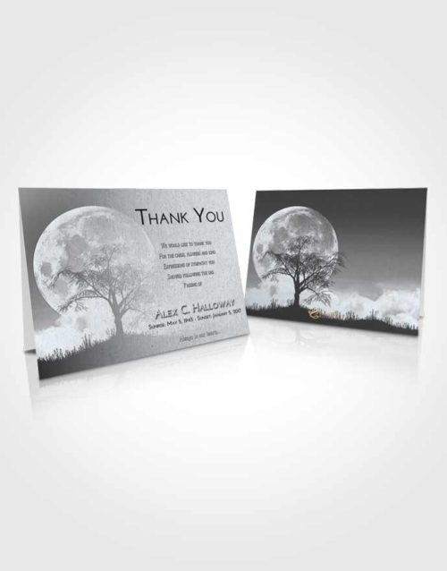 Funeral Thank You Card Template Freedom Moon Peace