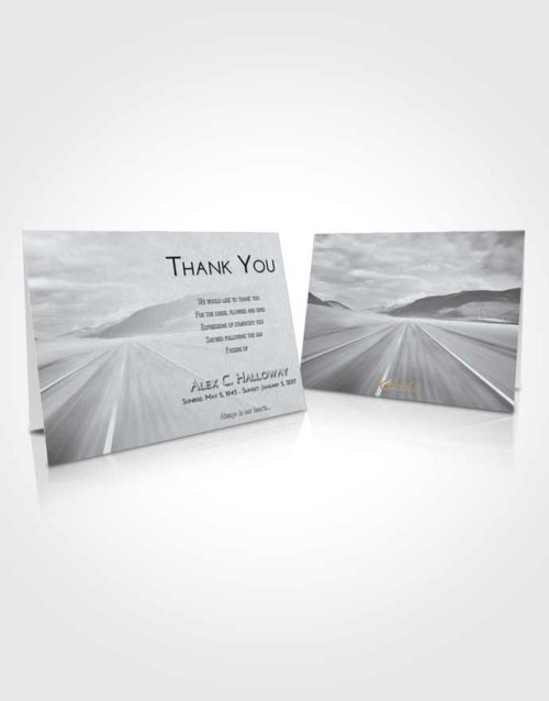 Funeral Thank You Card Template Freedom Morning Highway