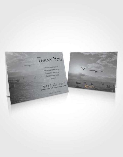 Funeral Thank You Card Template Freedom Natural Beach